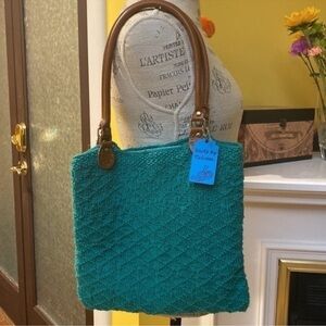 Gorgeous Handcrafted Knit Tote Bag